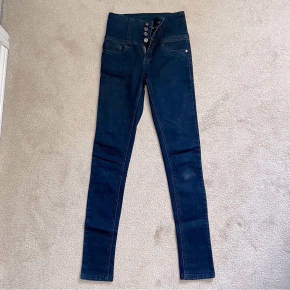 Urban Planet/Seductions Multi Button Highwaist Skinny Jean - Picture 2 of 4